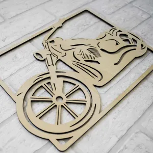 Drevený obraz na stenu - Motorka Chopper