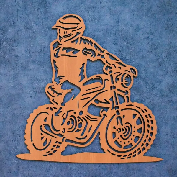 Drevený obraz na stenu - Motorka