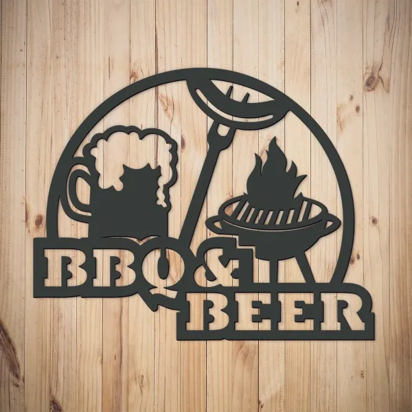 Štýlová nálepka do kuchyne - BBQ a BEER