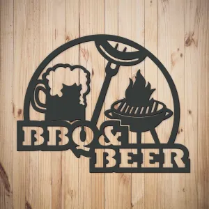 Štýlová nálepka do kuchyne - BBQ a BEER