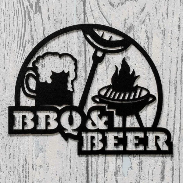 Štýlová nálepka do kuchyne - BBQ a BEER