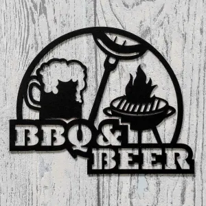 Štýlová nálepka do kuchyne - BBQ a BEER
