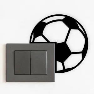 Drevená nálepka okolo vypínača - Futbalová lopta