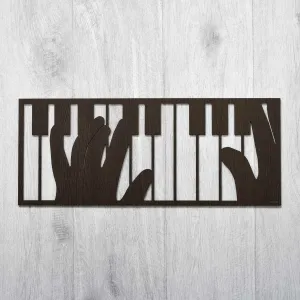 Lacný drevený obraz - Piano