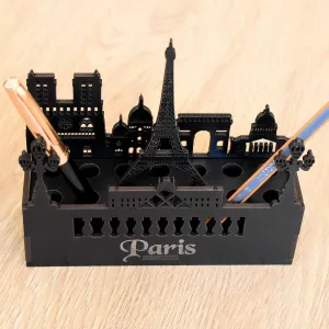 Drevený stojan na perá - Paríž
