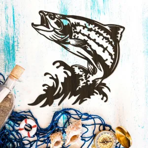 Darček pre rybára - Drevený obraz ryby - Pstruh