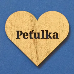 Drevené srdiečko s menom