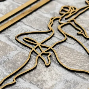 3 dielny drevený obraz - Baletky