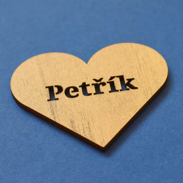 Drevené srdiečko s menom