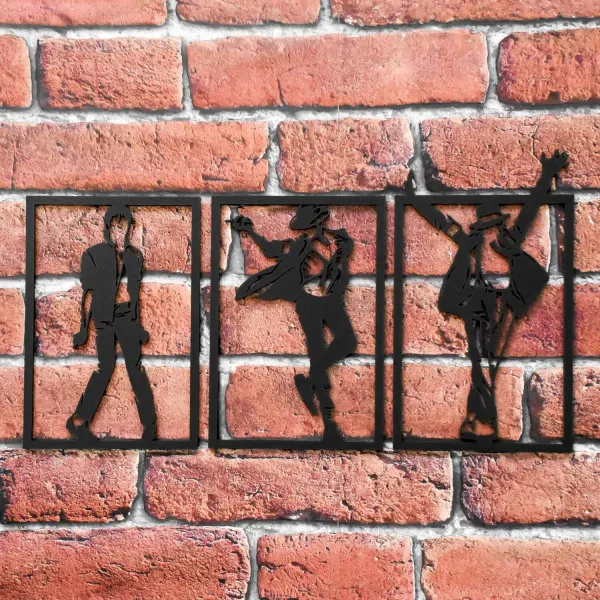 3 dielny drevený obraz - Michael Jackson