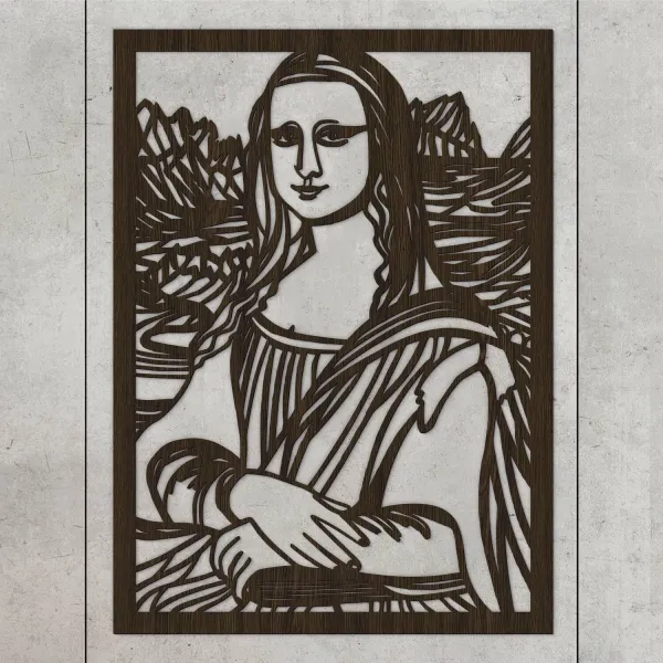Drevený obraz - Mona Lisa - Leonardo da Vinci