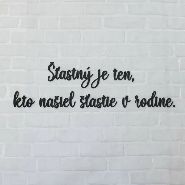 Dekoračná nálepka o rodine z dreva