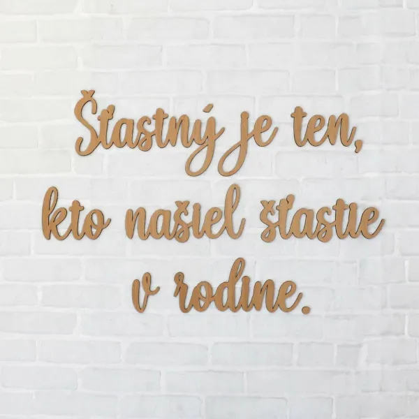 Dekoračná nálepka o rodine z dreva