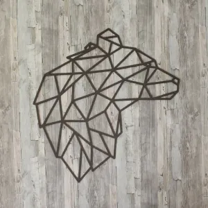 Drevený obraz na stenu - Polygonálny medveď