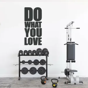 Drevená 3D nálepka na stenu - DO WHAT YOU LOVE