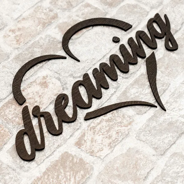 Motivačný nápis na stenu - Never stop dreaming