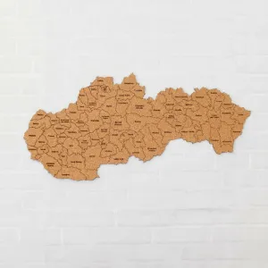 Korková mapa okresov Slovenska