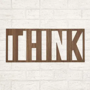 Drevený nápis na stenu - THINK