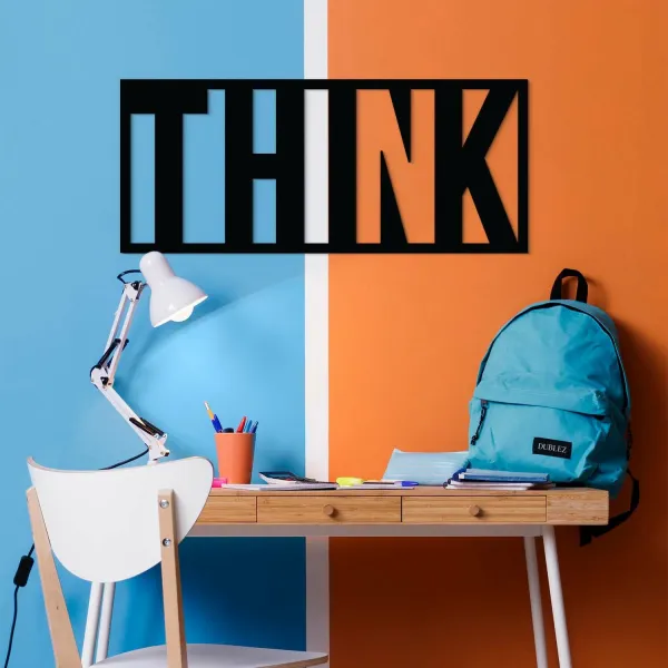 Drevený nápis na stenu - THINK