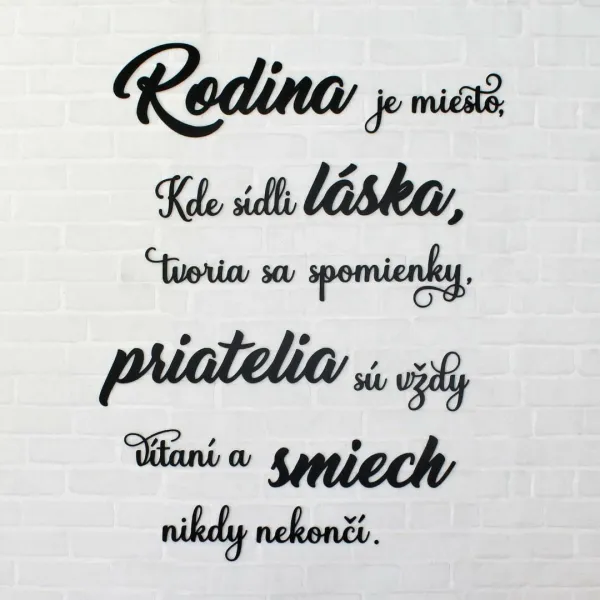 Nalepovací citát o rodine, láske a priateľstve