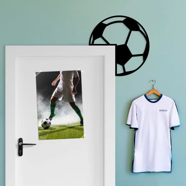 Darček pre futbalistu - Drevená nálepka okolo dverí