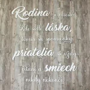 Nalepovací citát o rodine, láske a priateľstve