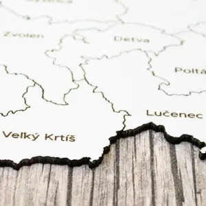 Mapa okresov Slovenska na stenu