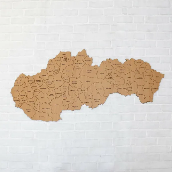 Mapa okresov Slovenska na stenu