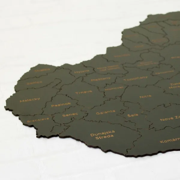 Mapa okresov Slovenska na stenu