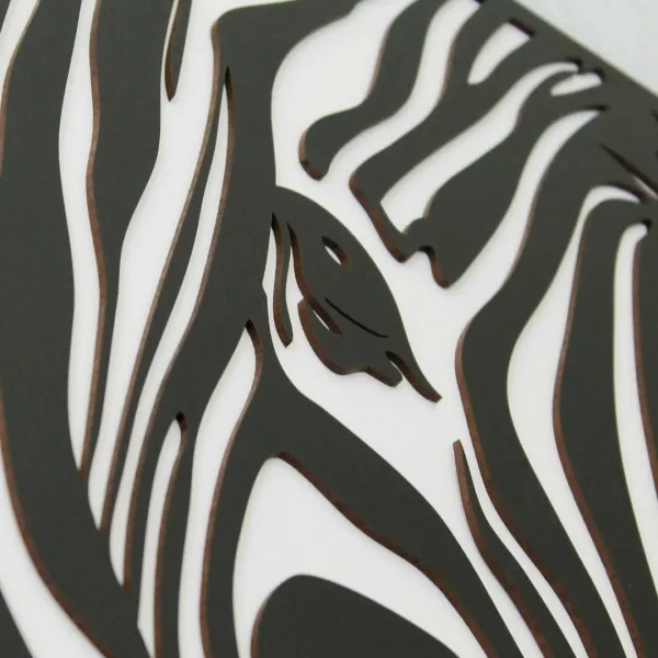 Moderný drevený obraz - Zebra