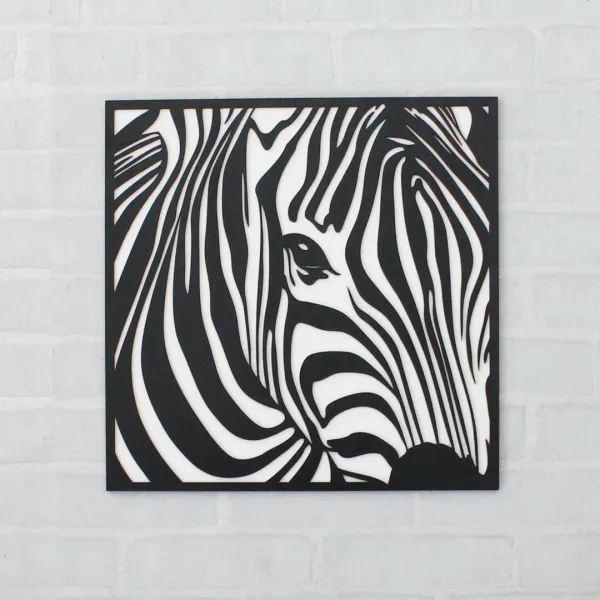 Moderný drevený obraz - Zebra