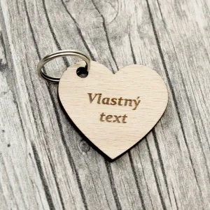 Drevená kľúčenka s vlastným textom