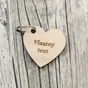 Drevená kľúčenka s vlastným textom