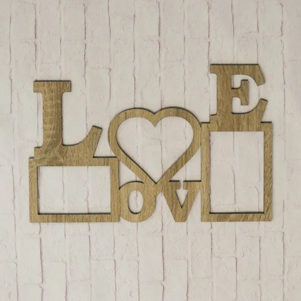 Drevené rámiky na fotky - Love
