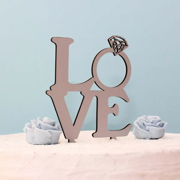 Nápis na tortu - Love s diamantom