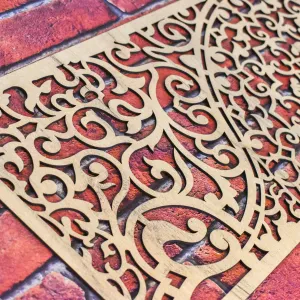 Drevený panel - Polovičná mandala