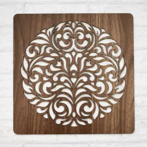 Drevená mandala na stenu - Mier
