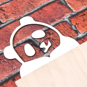 Drevená nálepka okolo dverí - Pandy