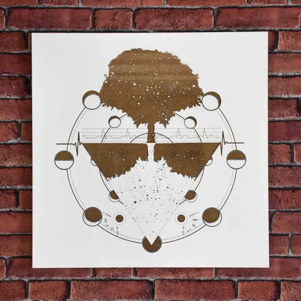 Energetický obraz z dreva - Symbol strom