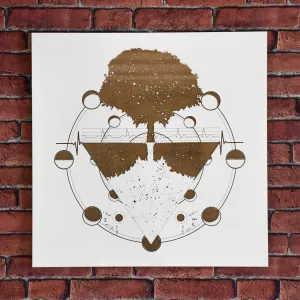Energetický obraz z dreva - Symbol strom