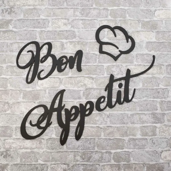 Nápis na stenu do kuchyne - Bon Appetit