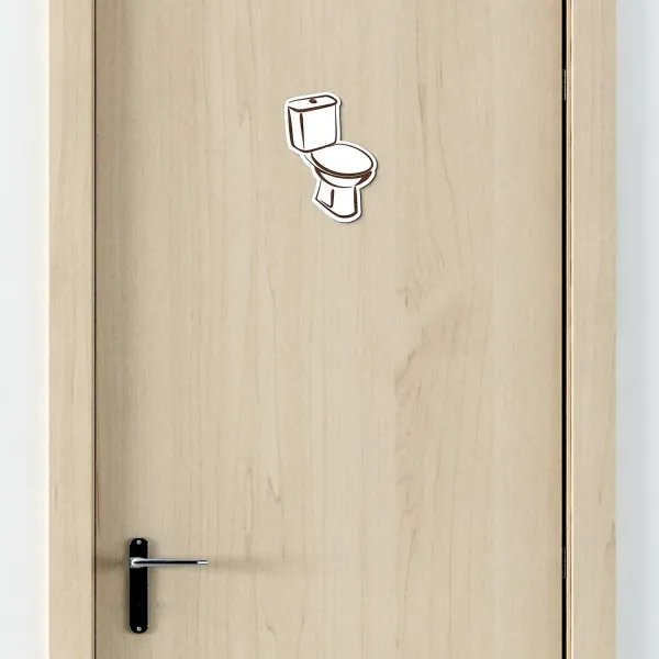 Drevené označenie dverí WC + Kúpeľňa