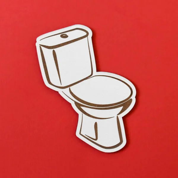 Drevené označenie dverí WC + Kúpeľňa