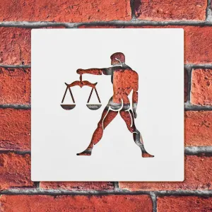 Drevená dekorácia na stenu - Znamenie Váhy