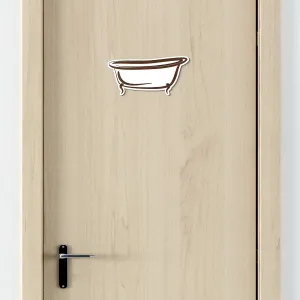 Drevené označenie dverí WC + Kúpeľňa