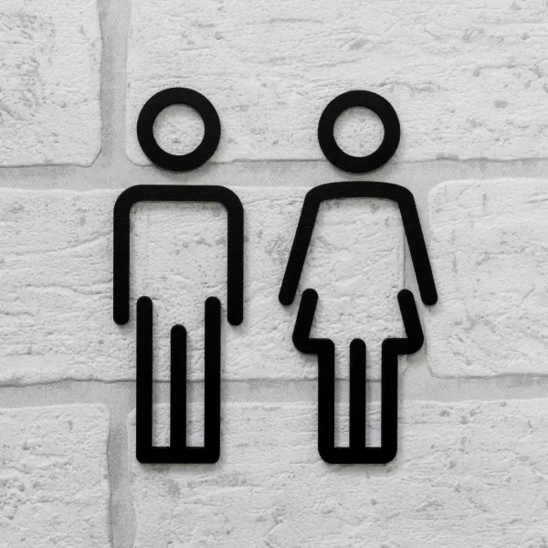 Drevené označenie dverí na WC - Dámske/Pánske