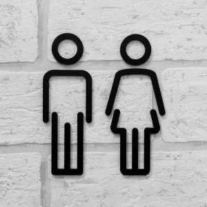 Drevené označenie dverí na WC - Dámske/Pánske