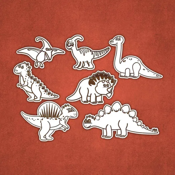 Drevená interaktívna hračka - Dinosaury