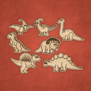 Drevená interaktívna hračka - Dinosaury