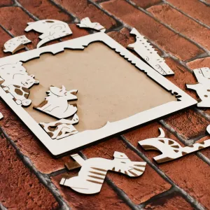 Drevené skladacie puzzle - Zvieratká džungle